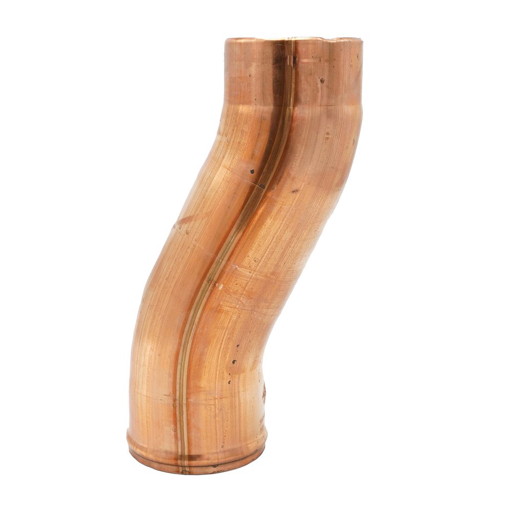 Sprong bocht koper, sprongstuk voor regenpijpen