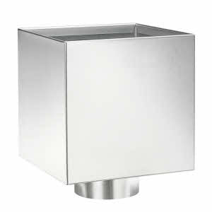 Vergaarbakken voor regenpijpen in zink, koper en antraciet