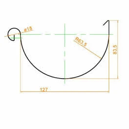 Ronde zinken dakgoot M280 - ZinkenRegenpijpen.nl