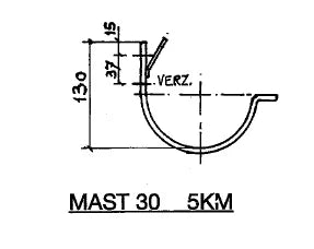 Dakgoot beugels voor mastgoot M30 - ZinkenRegenpijpen.nl