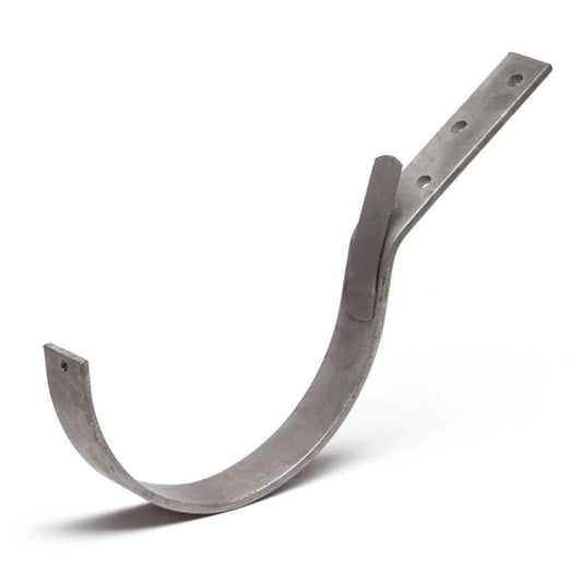 Dakgoot beugels met tapgat en hoeklijnen voor een mastgoot - ZinkenRegenpijpen.nl