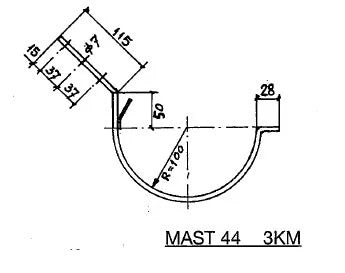 Dakgoot beugels voor mastgoot M44 - ZinkenRegenpijpen.nl