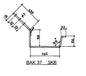 maattekening van dakgoot beugels, gootbeugels voor bakgoten B37