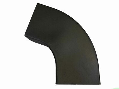 Zwarte vierkante zinken bocht 100×100 mm 72 graden ANTHRA-ZINC