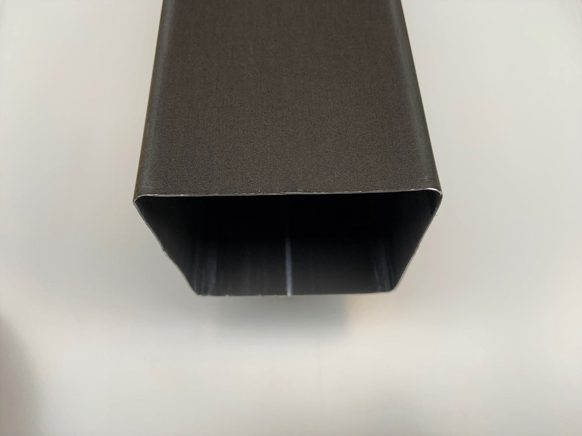 Zwarte vierkante zinken regenpijp 80×80 mm ANTHRA-ZINC, 2 meter
