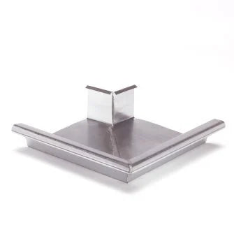 Zinken buitenhoek voor bakgoot - ZinkenRegenpijpen.nl