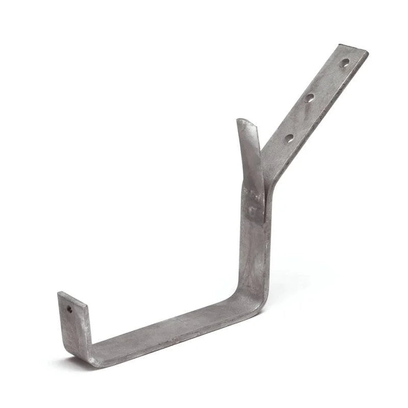 Dakgoot beugels met tapgat en hoeklijnen voor een bakgoot - ZinkenRegenpijpen.nl