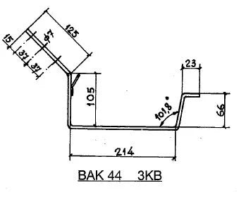 Dakgoot beugels voor bakgoot B44 - ZinkenRegenpijpen.nl
