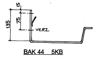 Dakgoot muur beugels voor bakgoot B44 