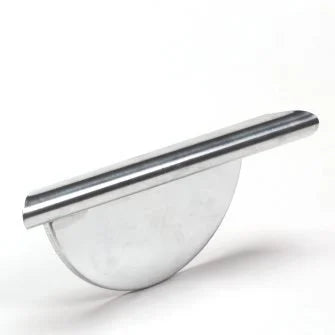 Zinken kopschot met en zonder kraal – voor mastgoten M30, M37 en M44 - ZinkenRegenpijpen.nl