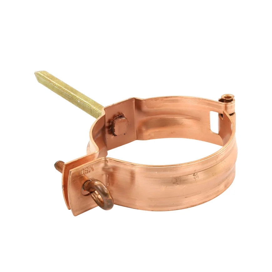 koperen beugels en bevestigingsmateriaal tbv regenpijpen 80mm - ZinkenRegenpijpen.nl