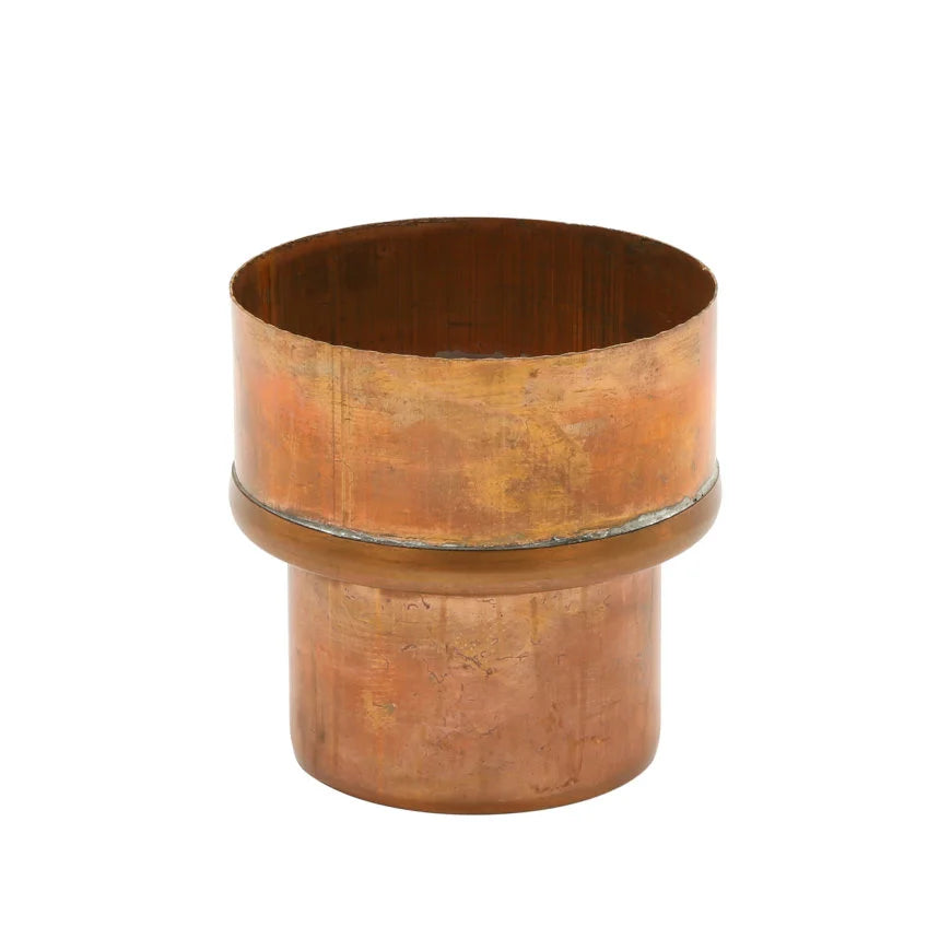 koperen verloopstuk voor een ronde buis - ZinkenRegenpijpen.nl