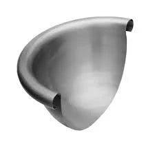 Zinken kopschot bol met kraal voor mastgoot - ZinkenRegenpijpen.nl