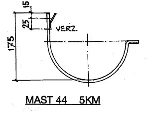 Dakgoot beugels voor mastgoot M44 - ZinkenRegenpijpen.nl