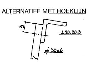 Dakgoot beugels met tapgat en hoeklijnen voor een bakgoot 