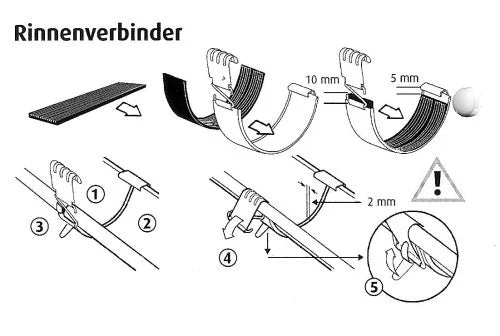 Zinken dakgootverbinder voor mastgoot M280, M333 en M400 - ZinkenRegenpijpen.nl