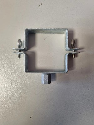 Verzinkte beugels en bevestigingsmateriaal tbv vierkante regenpijpen 80x80mm - ZinkenRegenpijpen.nl