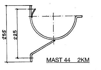 Dakgoot beugels voor mastgoot M44 - ZinkenRegenpijpen.nl