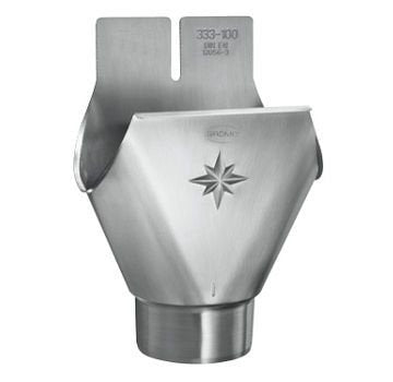 Zinken uitlooptrechter voor mastgoot M280, M333 en M400 - ZinkenRegenpijpen.nl