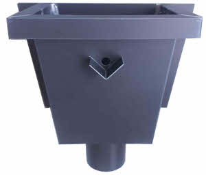 zinken vergaarbak junior (recht) ANTHRA-ZINC® - ZinkenRegenpijpen.nl