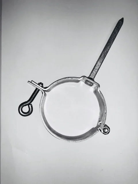 Zinken scharnierbeugel Ø80 mm met pen voor regenpijp